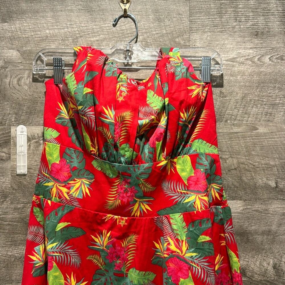 Love by Chelsey NWT Halter Floral MIDI Dress with smocked back. - Picture 3 of 9